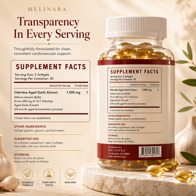 Odorless Aged Garlic Softgels - 7500mg